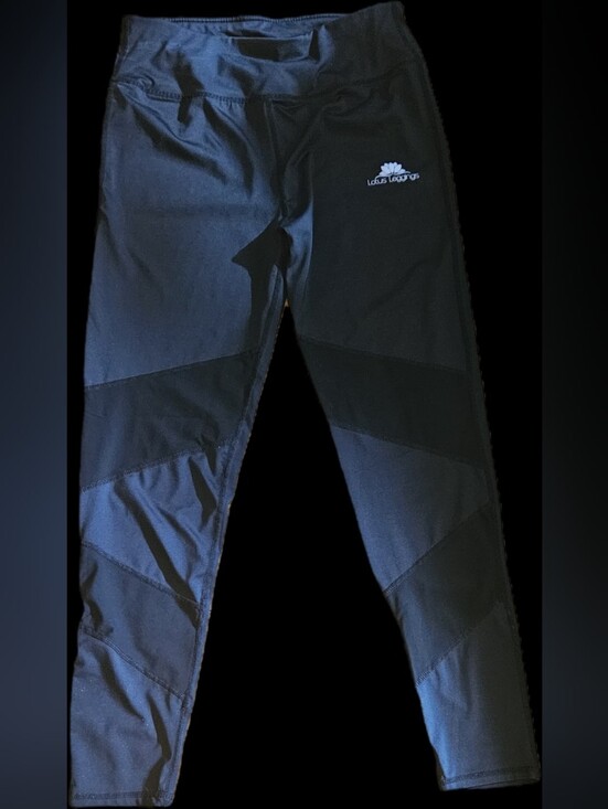 Lotus Leggings Pants - Lotus Leggings Black Sheer Paneled Athletic Leggings